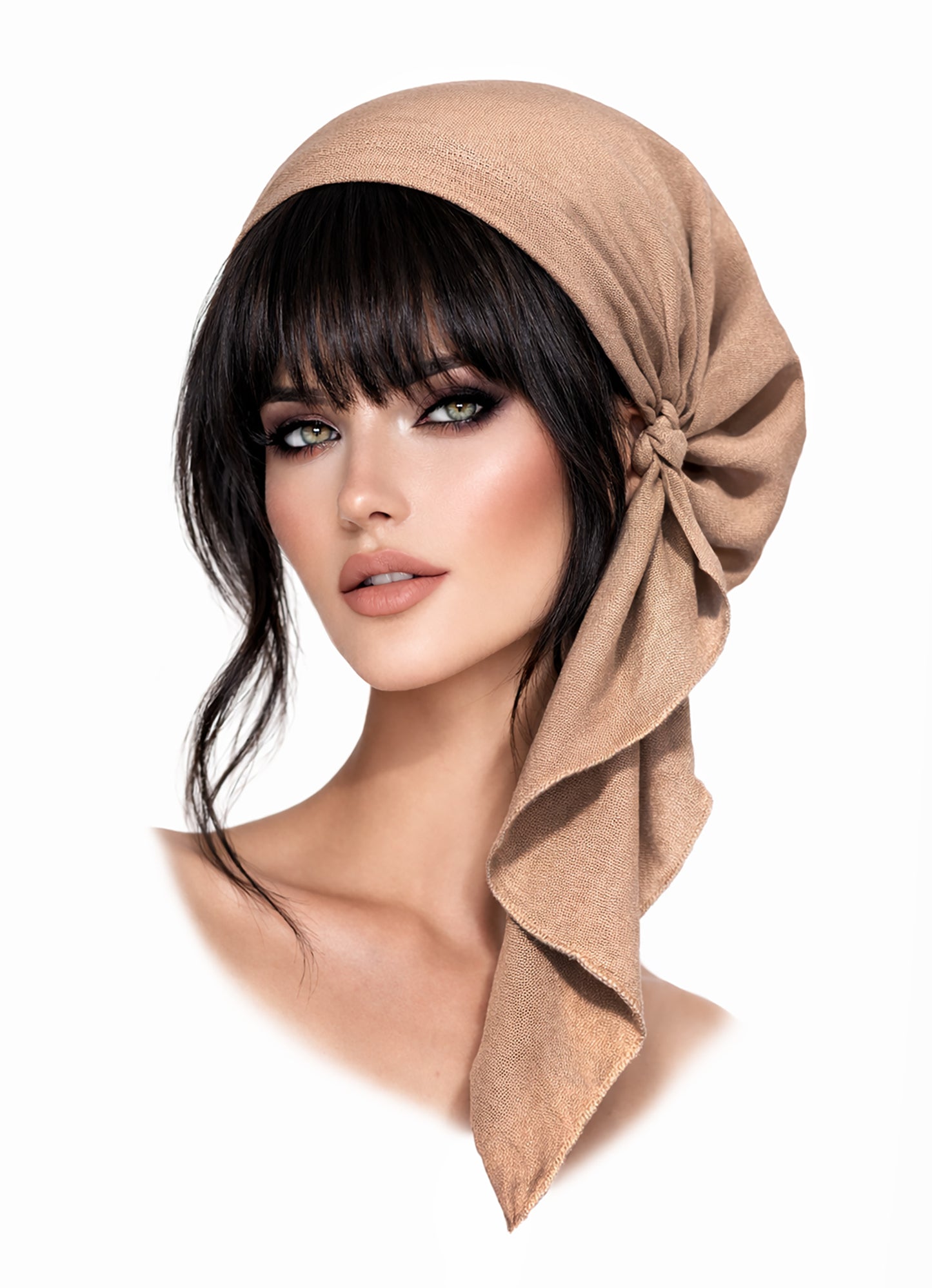 Clip in bangs hair extension mini wig 100% real human (Brunette)