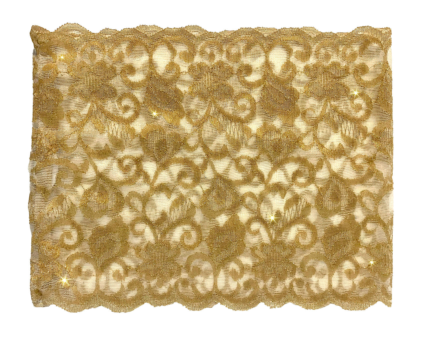 Gold sparkly shimmer lace headband