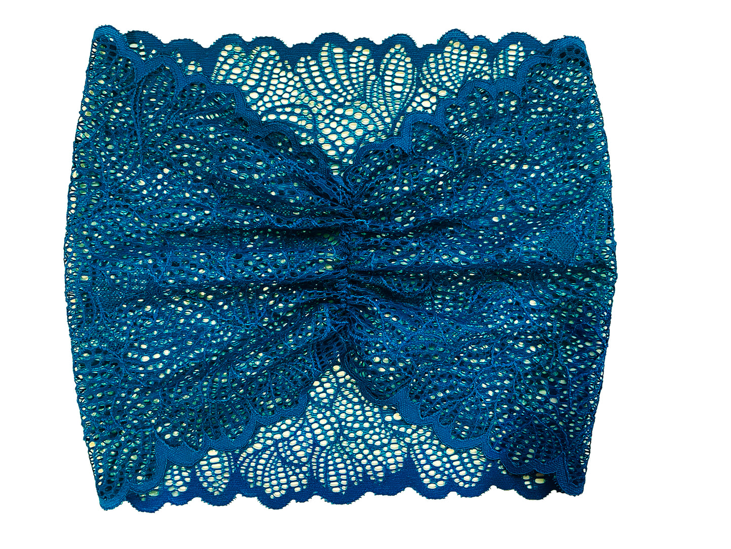 Teal turquoise lace headband