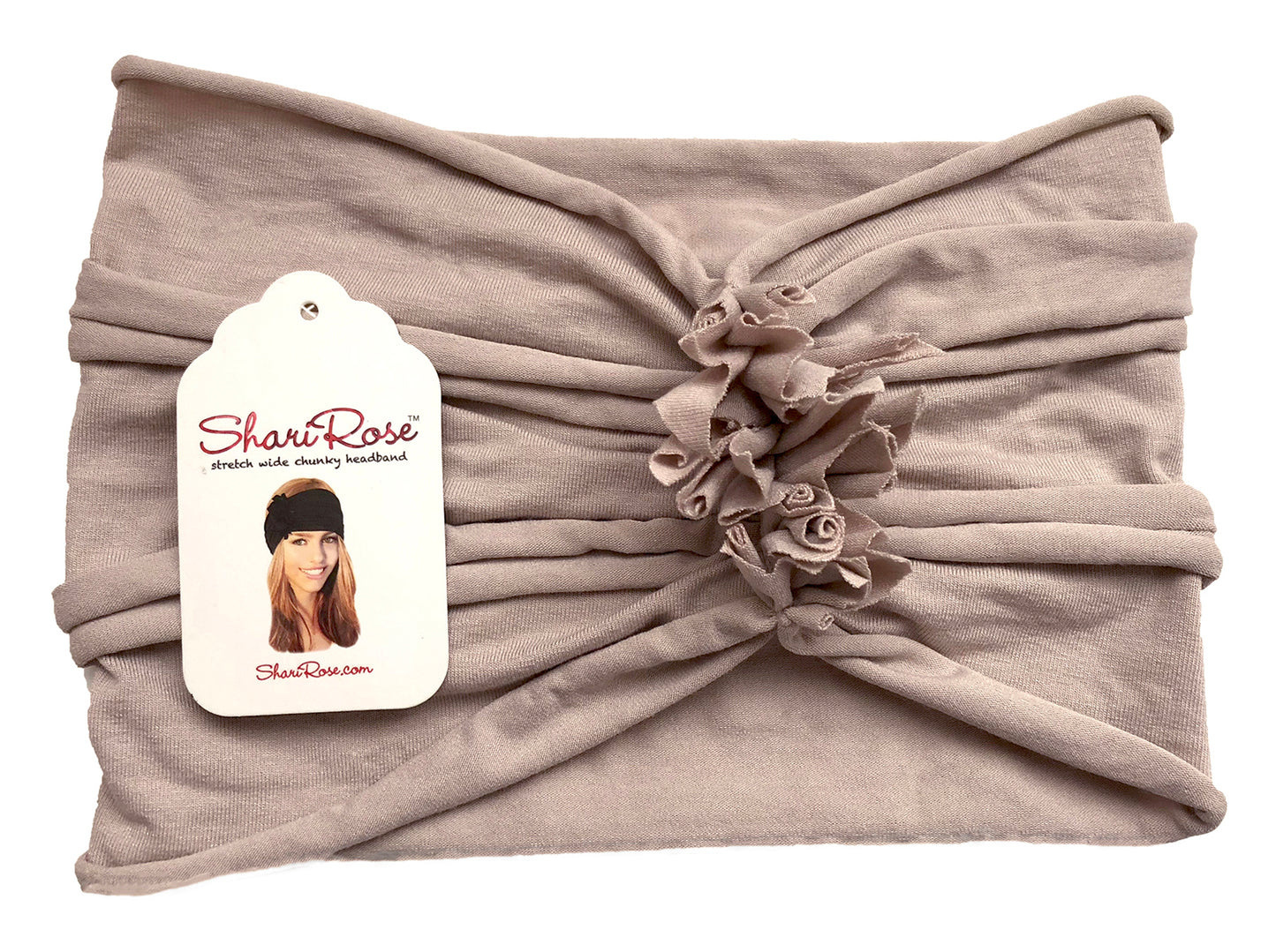 Taupe beige turban headband