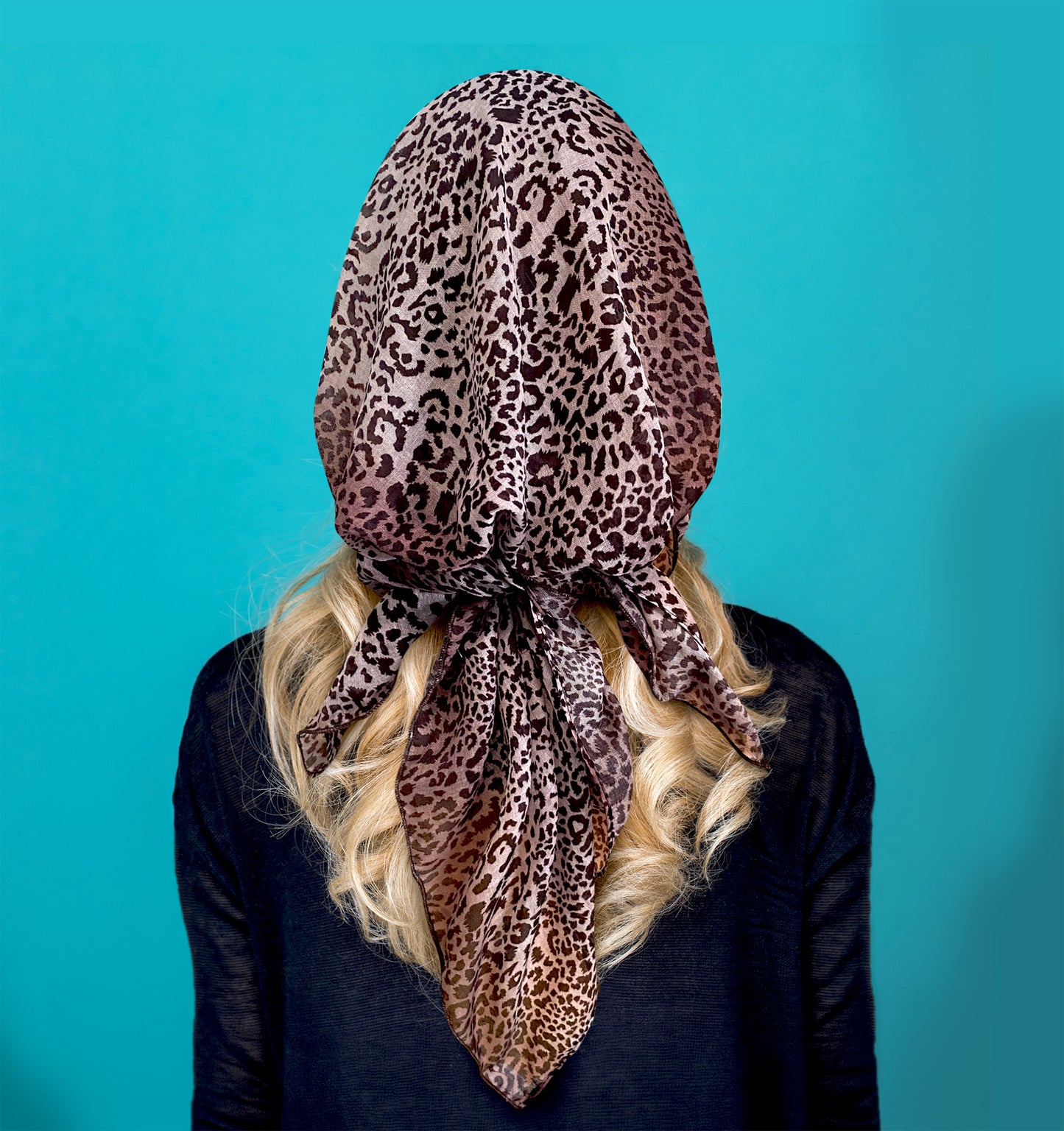 Cheetah cotton non slip headscarf