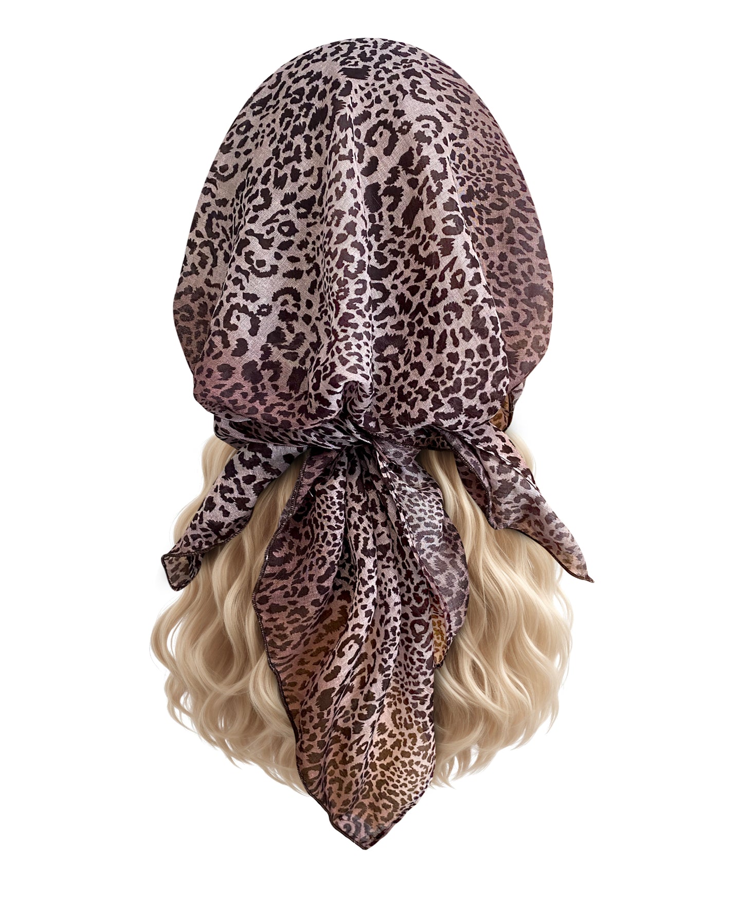 Cheetah cotton non slip headscarf