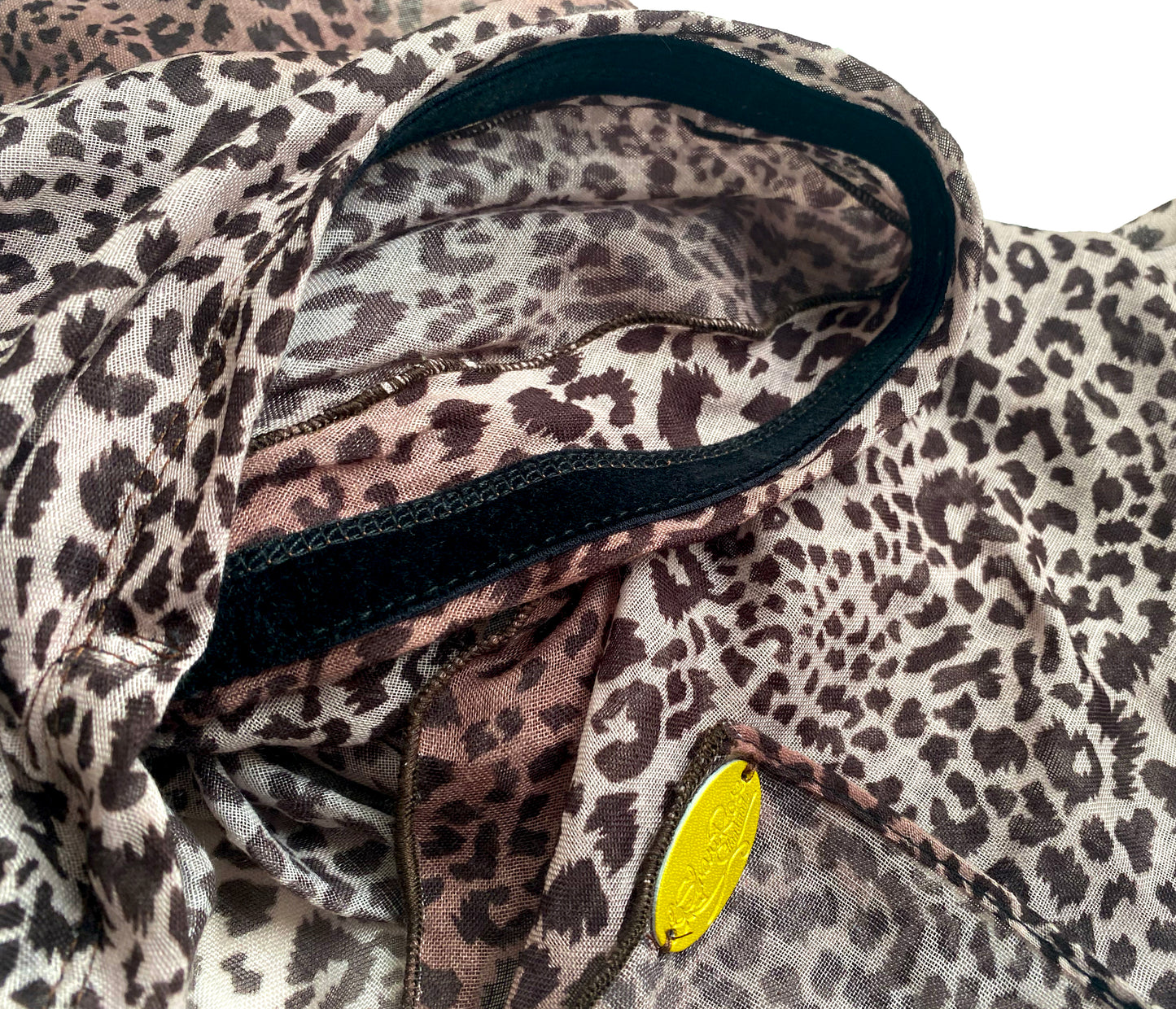 Cheetah cotton non slip headscarf