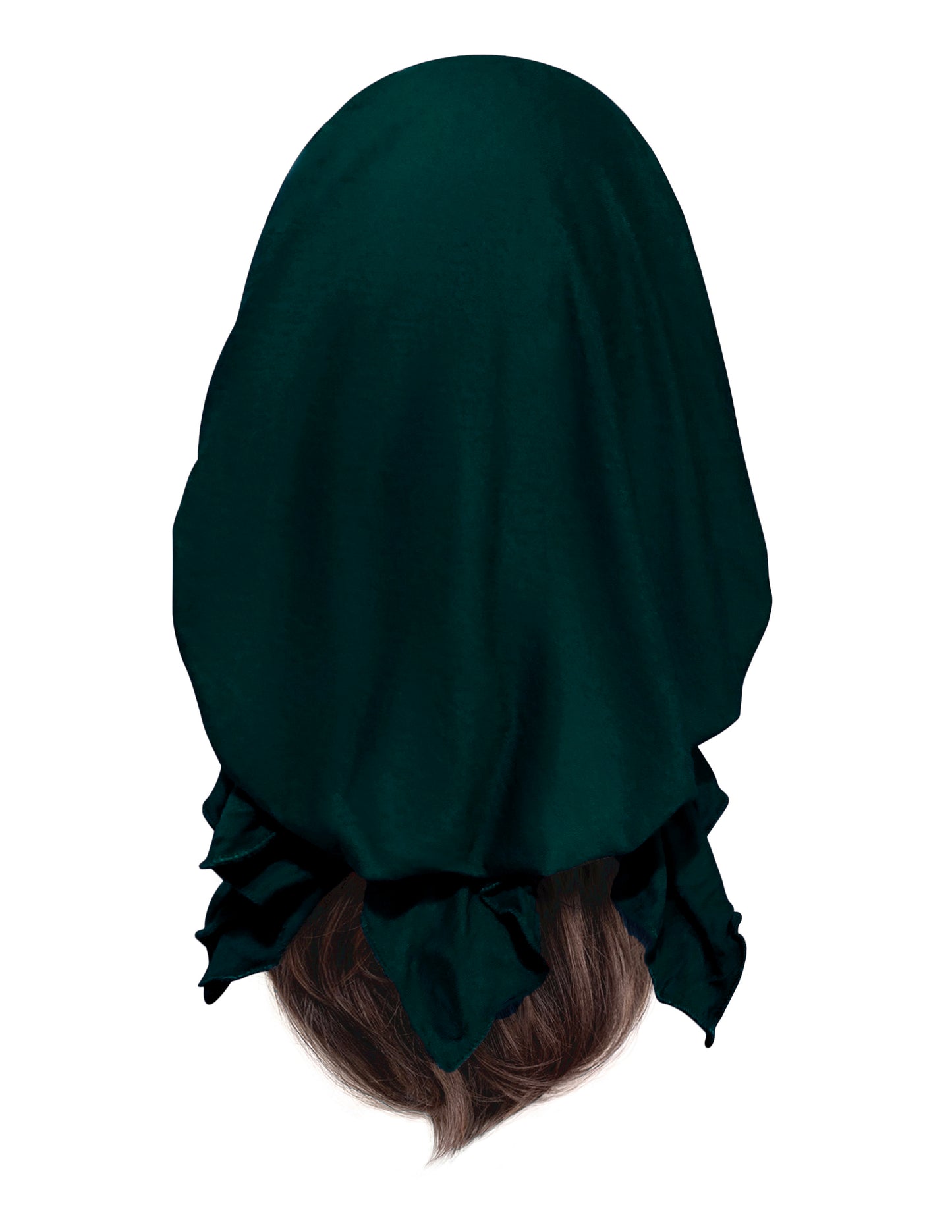 Emerald green soft cotton headscarf