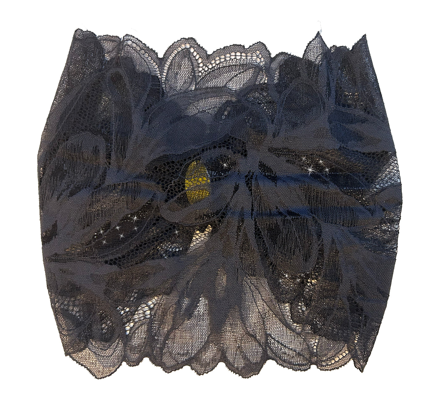 Dark gray sparkly lace headband