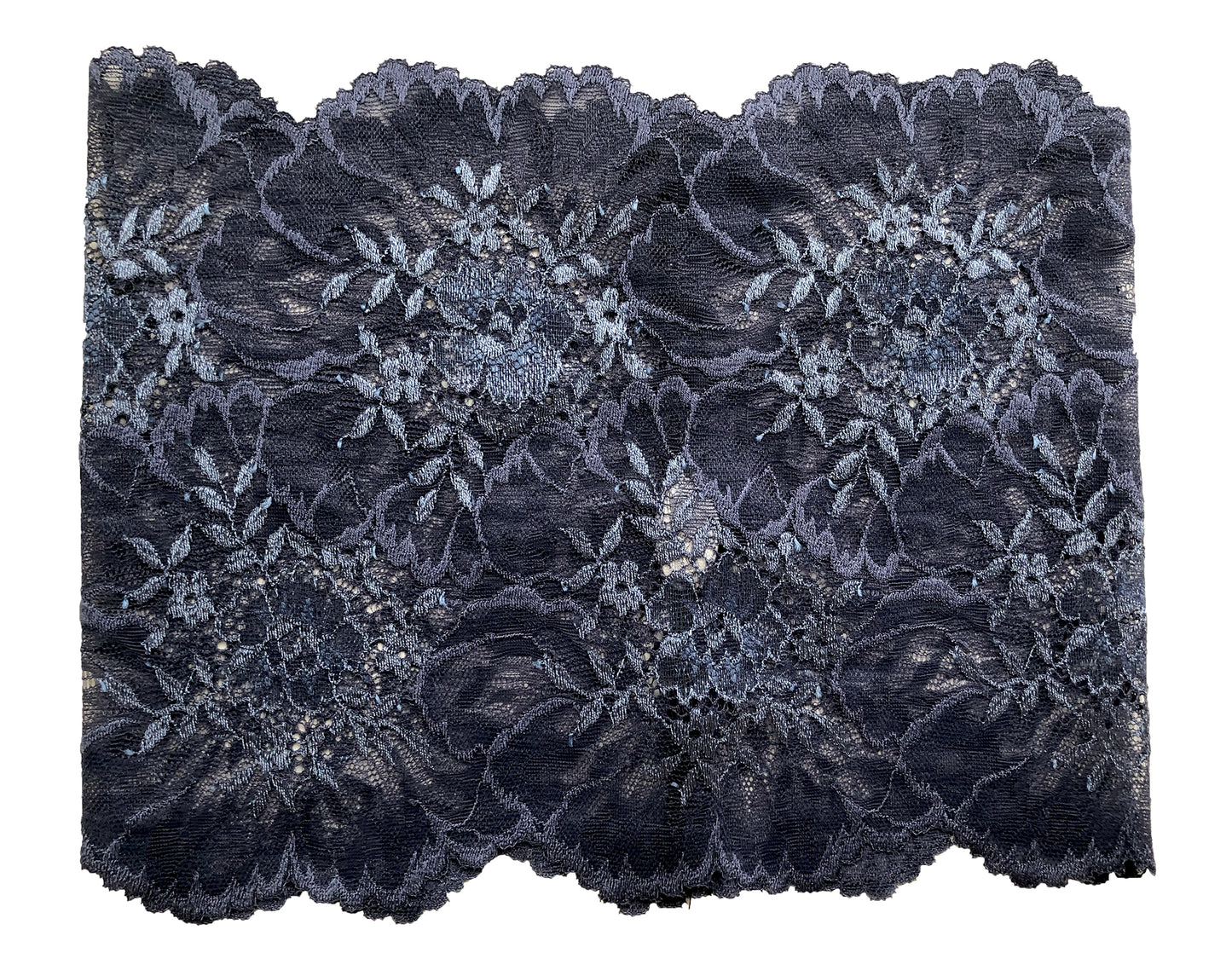 Navy blue floral lace headband