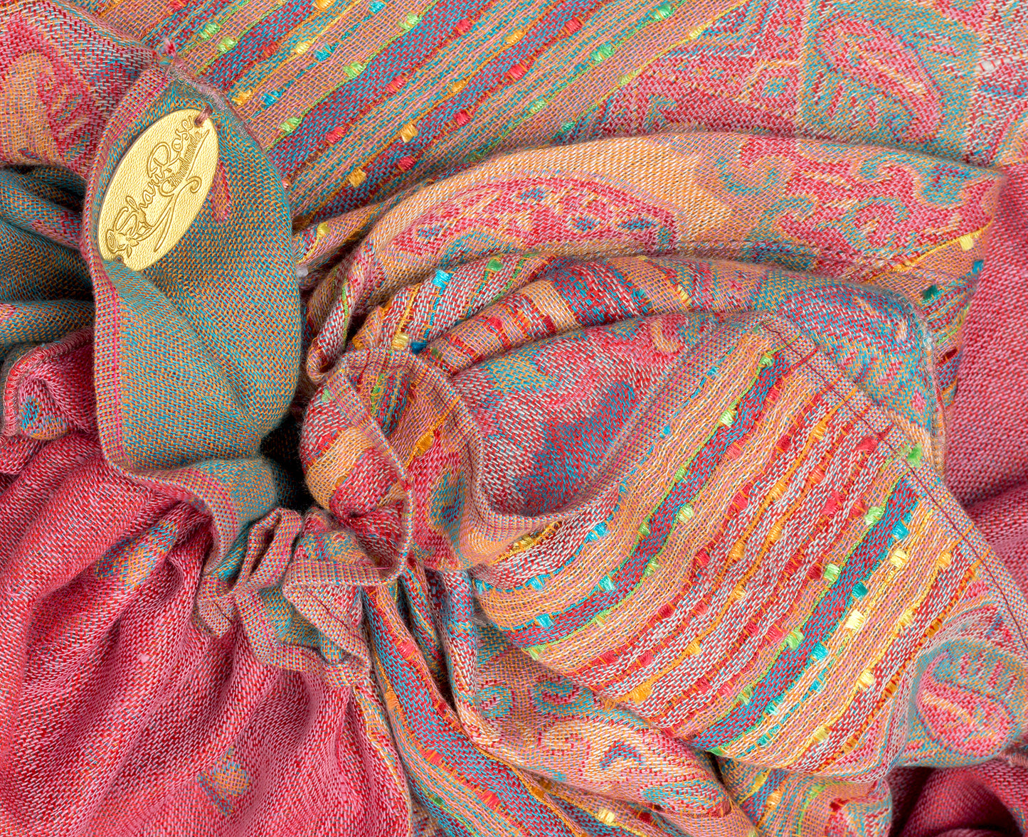 Pink cashmere headscarf