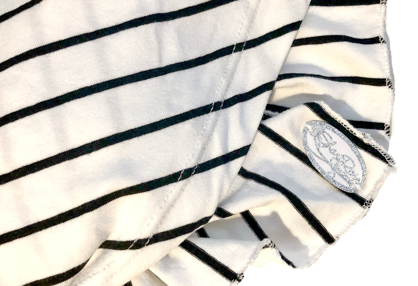 White black stripe headscarf