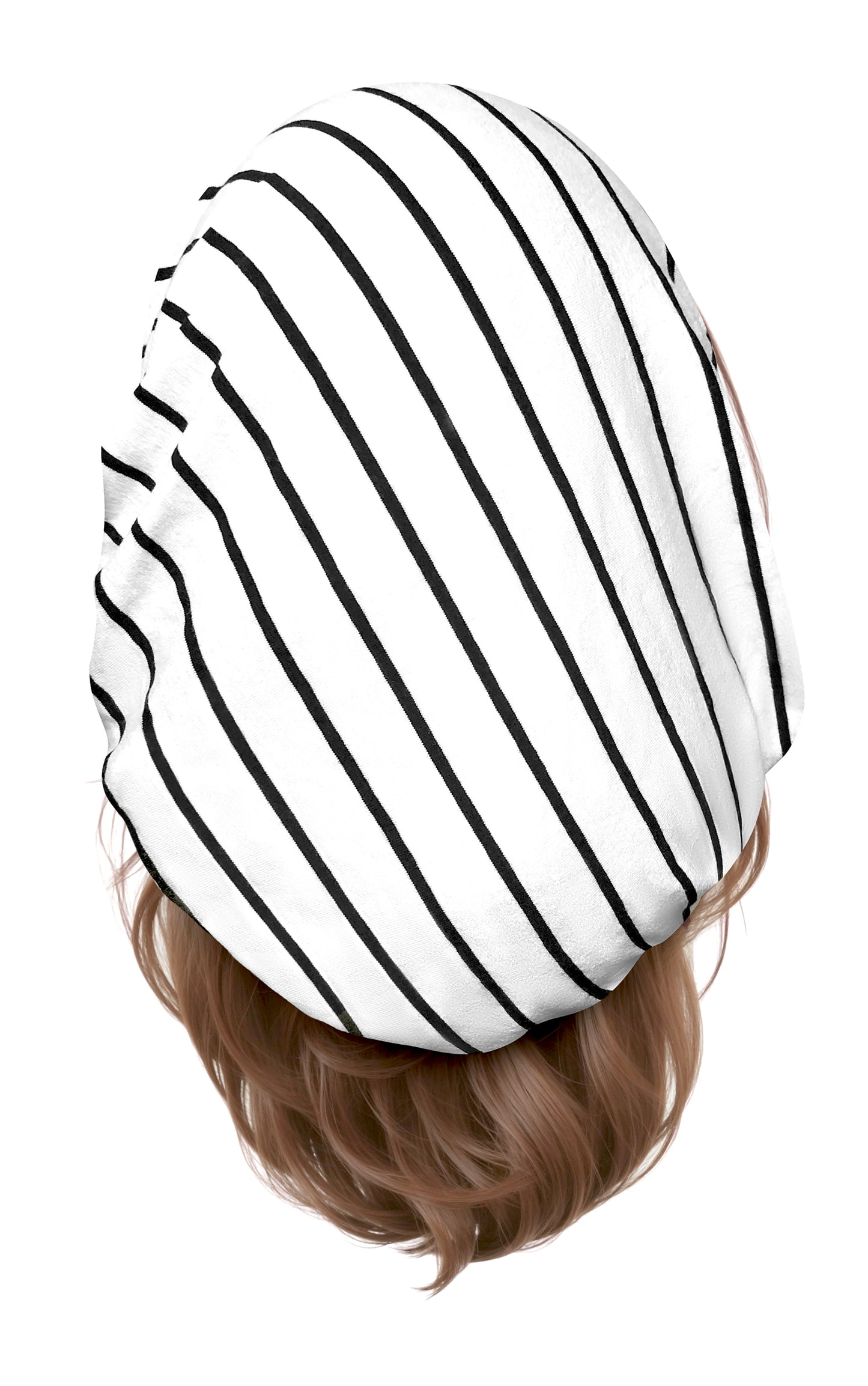White black stripe headscarf