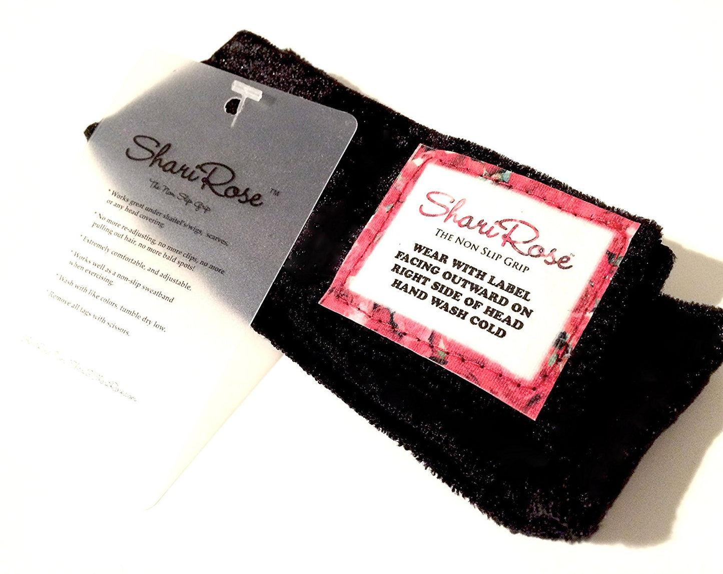 Black velour non slip headband for wig & headscarf!
