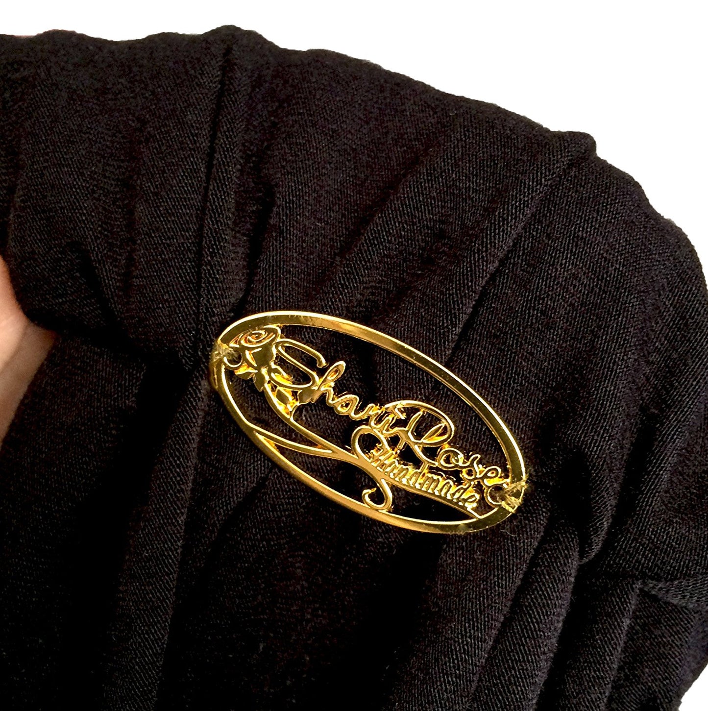 Soft black cotton turban headband