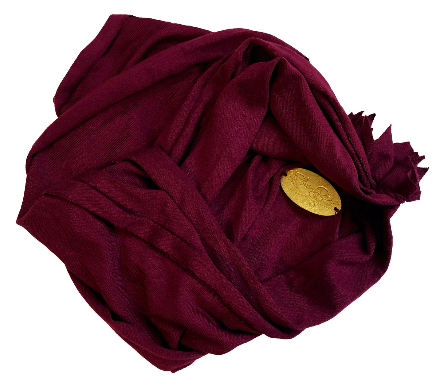 Burgundy red soft cotton turban headband