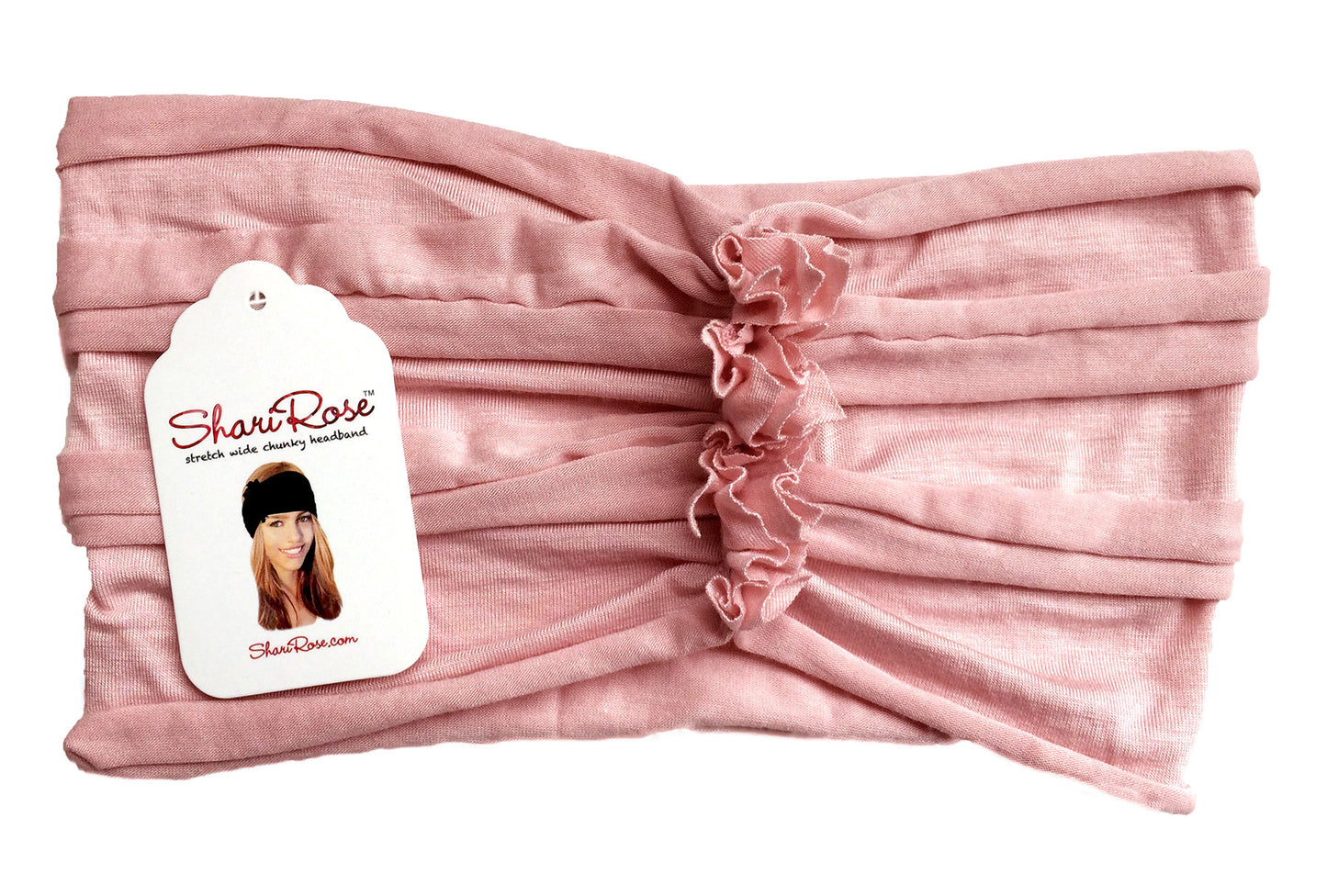 Vintage pink stretchy turban headband