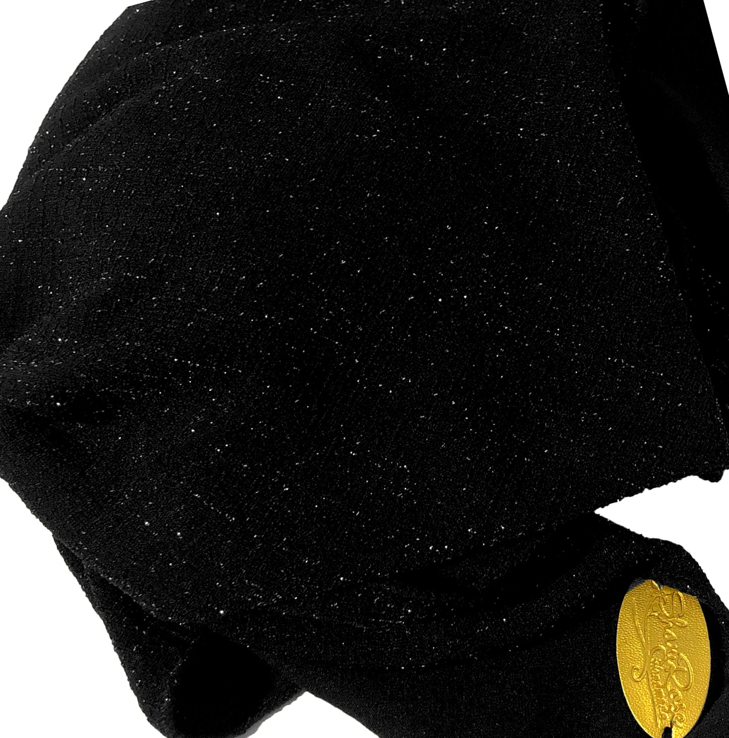 Long black headscarf with sparkles