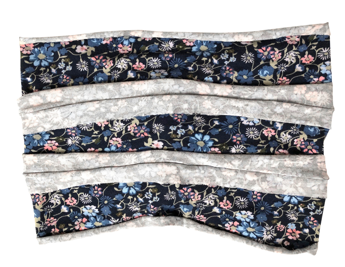 Navy blue floral turban headband