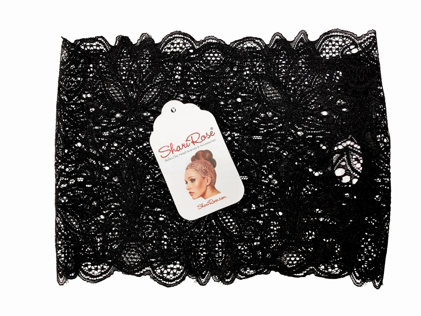 Black vintage lace headband