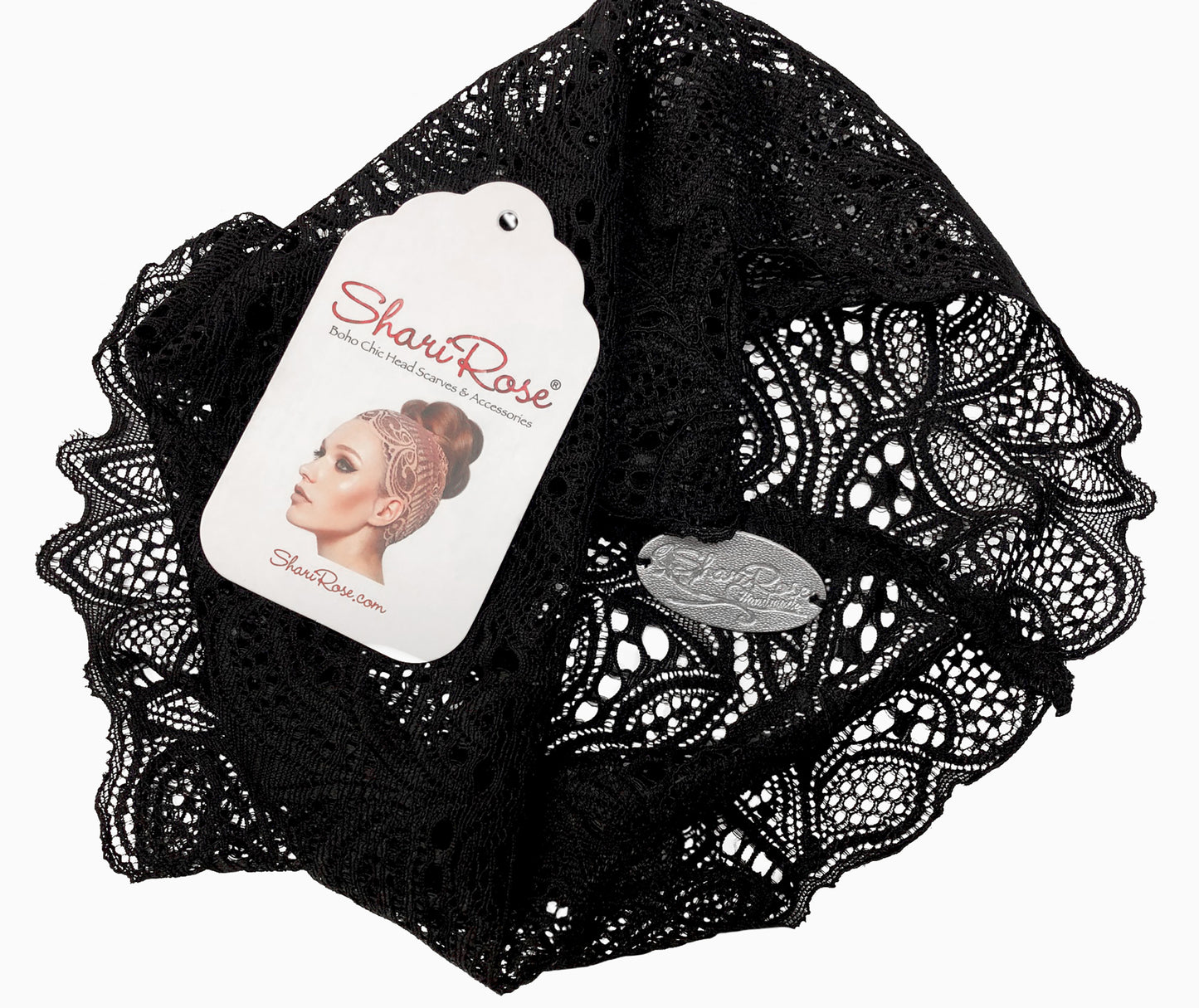 Black vintage lace headband