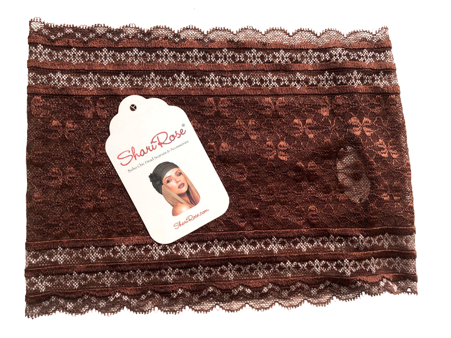 Brown vintage lace boho chic headband