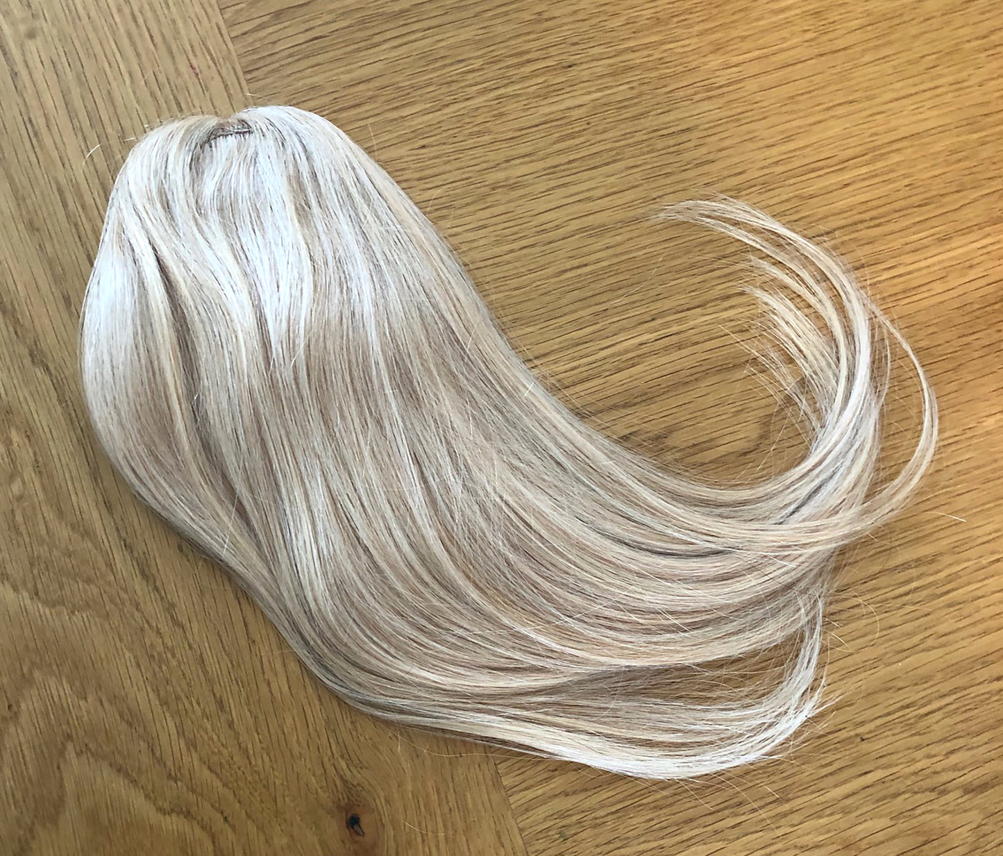 Clip in bangs hair extension mini wig 100% real human (blonde)
