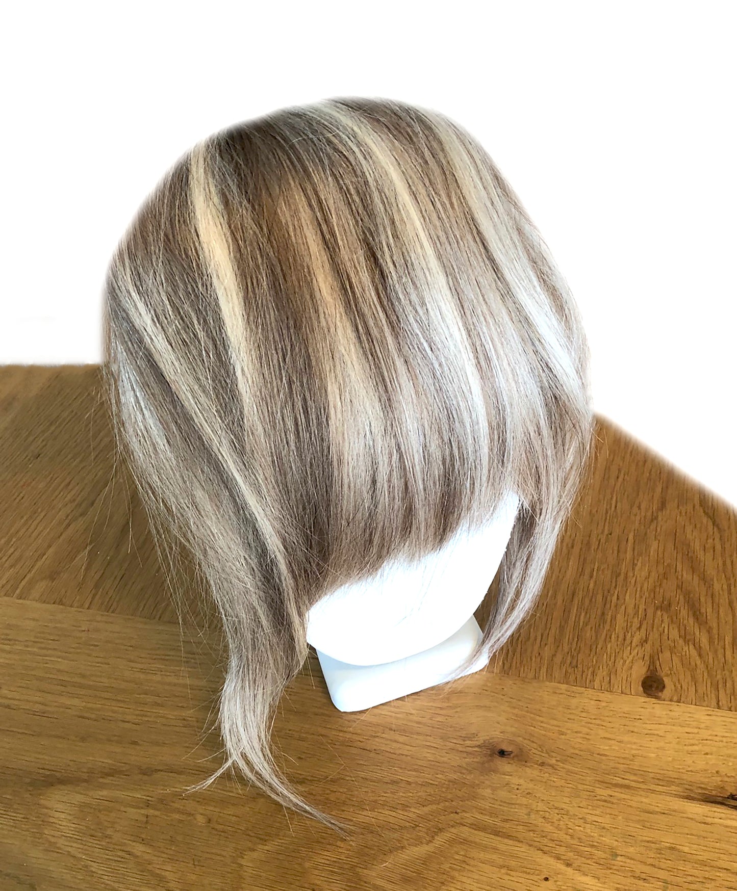 Clip in bangs hair extension mini wig 100% real human (Dirty blonde)