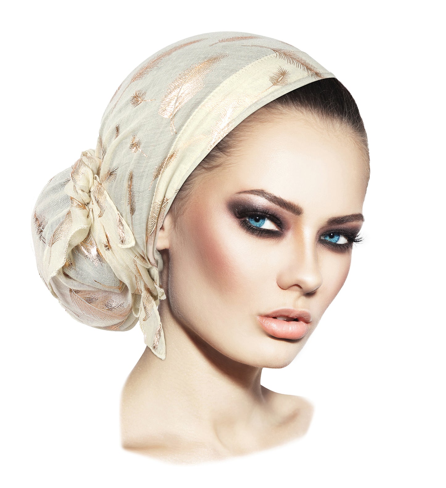 The perfect headscarf bun in seconds! (Small white)