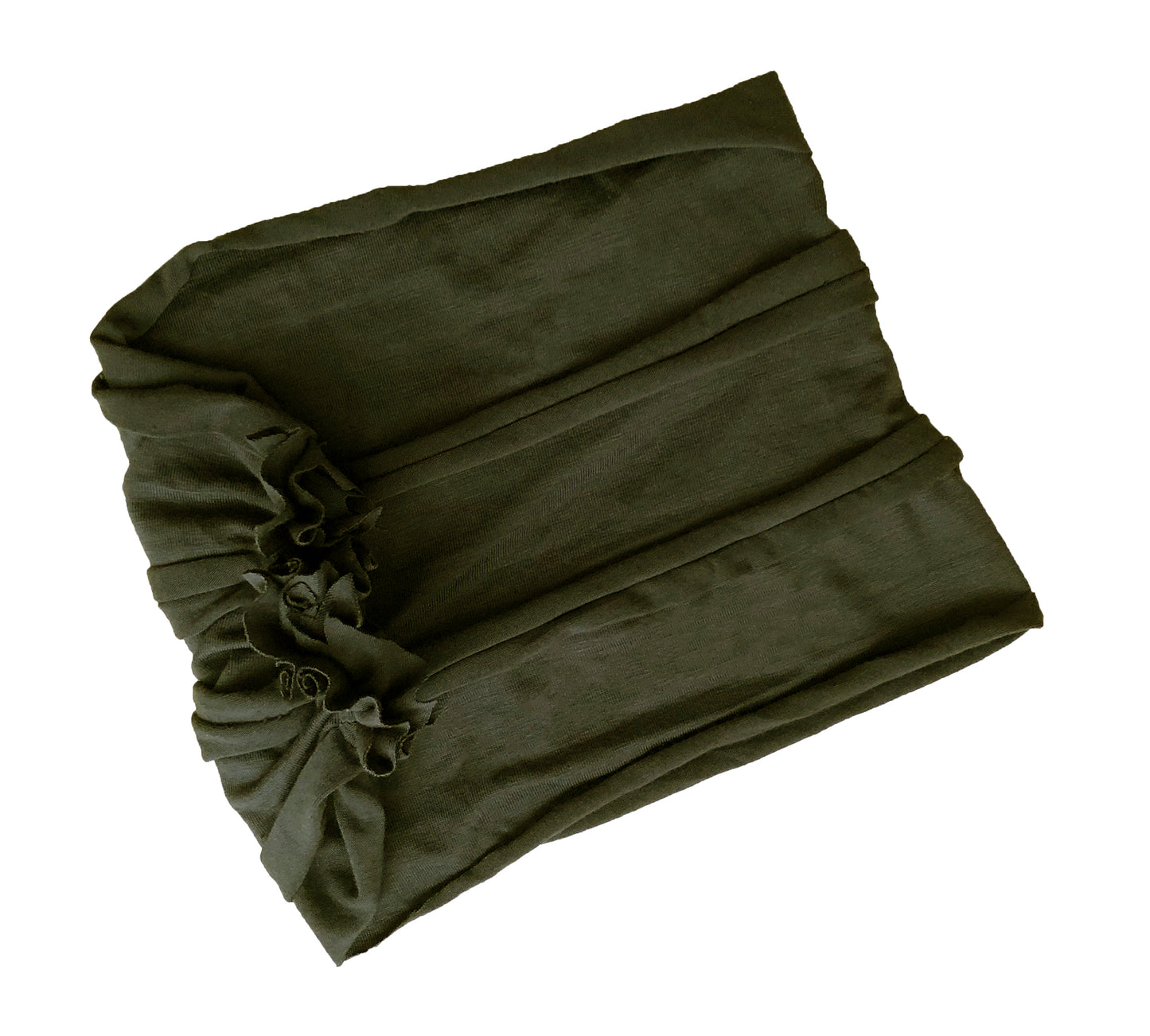 Olive green soft cotton turban headband