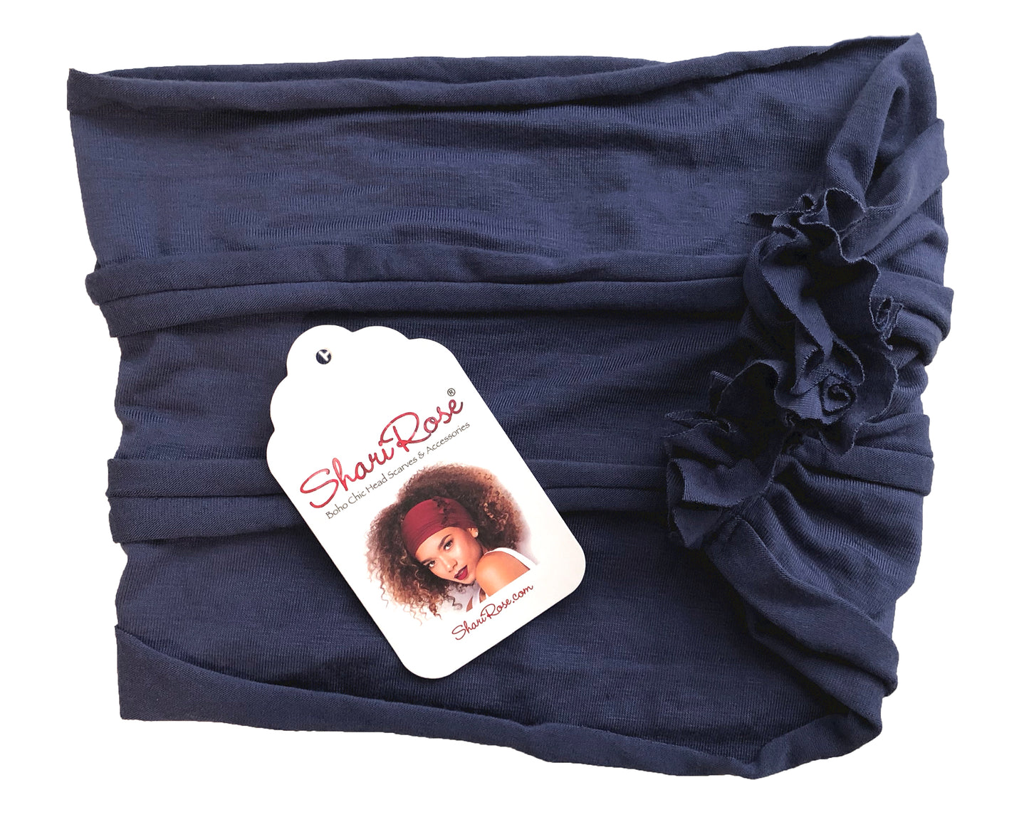 Periwinkle blue cotton turban headband