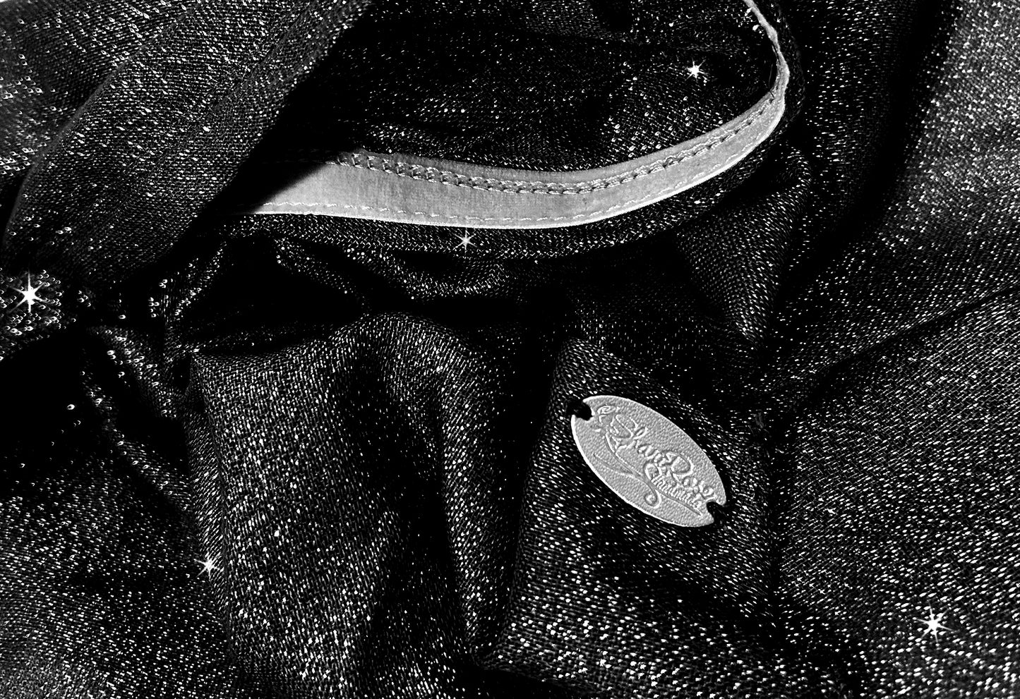 Black Silver Sparkle Non-Slip Pre-Tied Headscarf