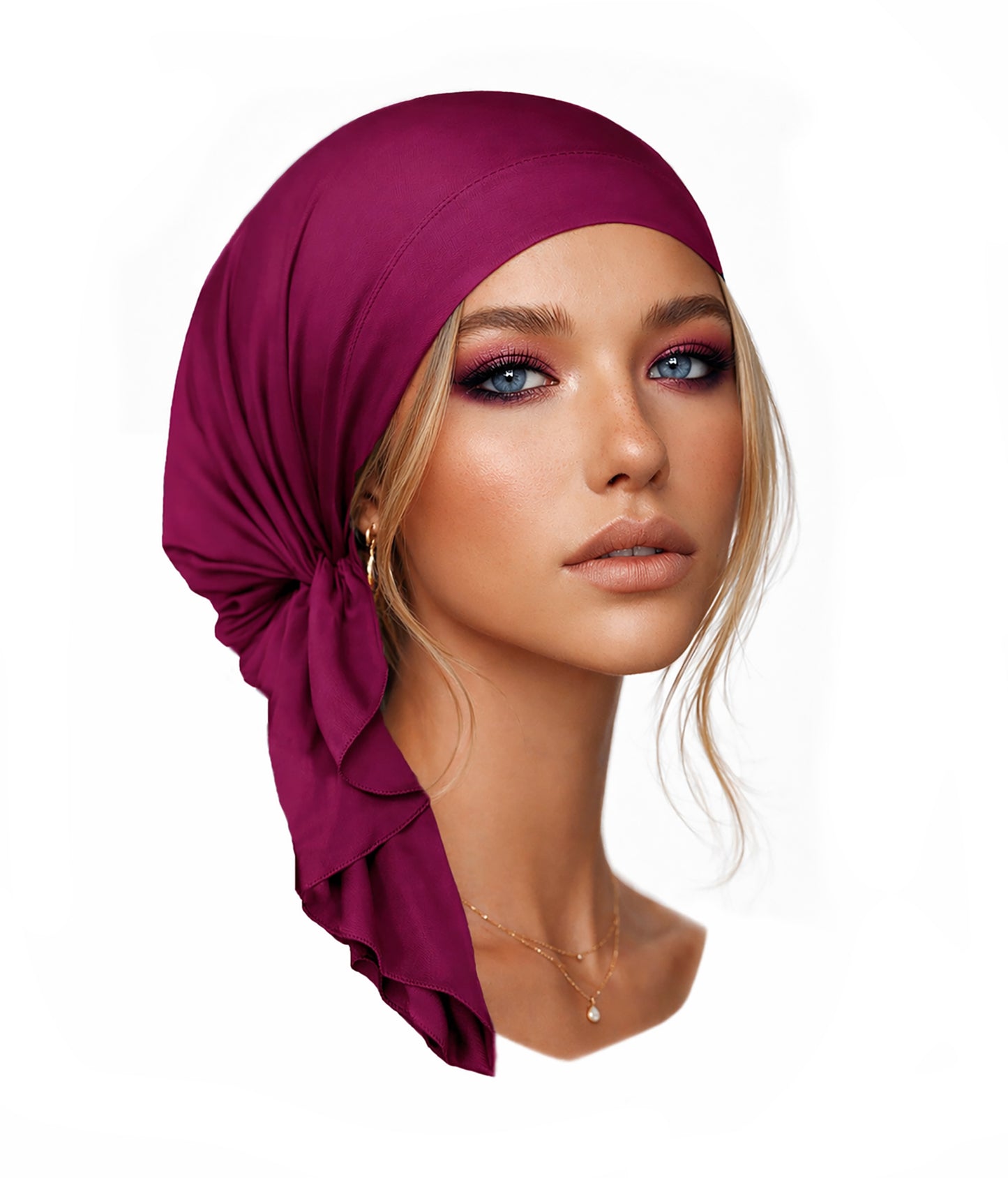 Fuchsia soft cotton non slip headscarf