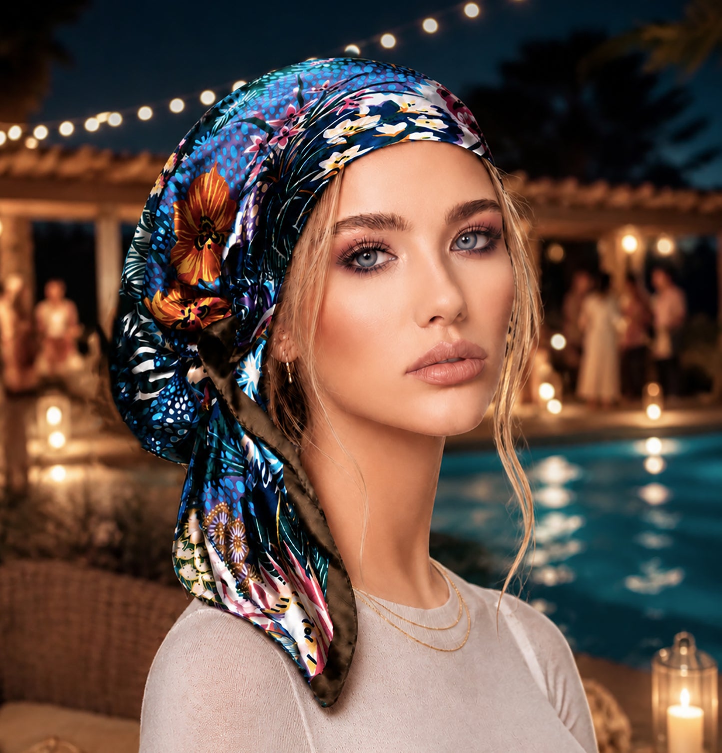 Jungle silky non slip headscarf