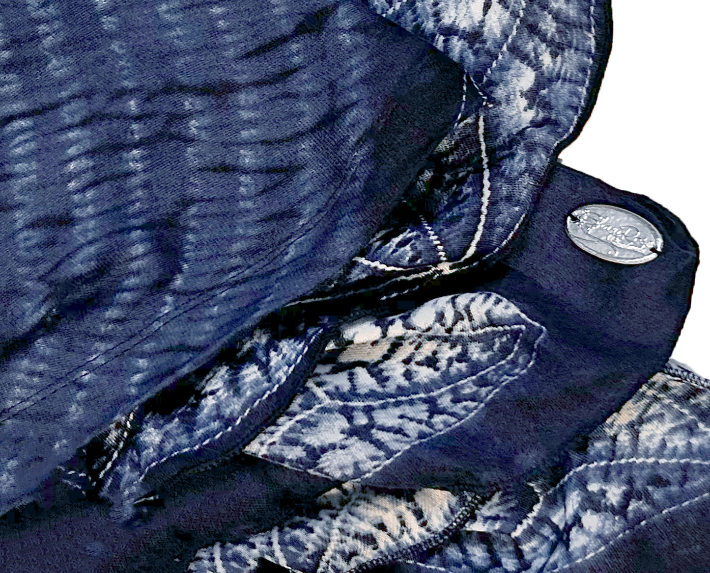 Navy Blue Tie-Dye Non-Slip Pre-Tied Headscarf