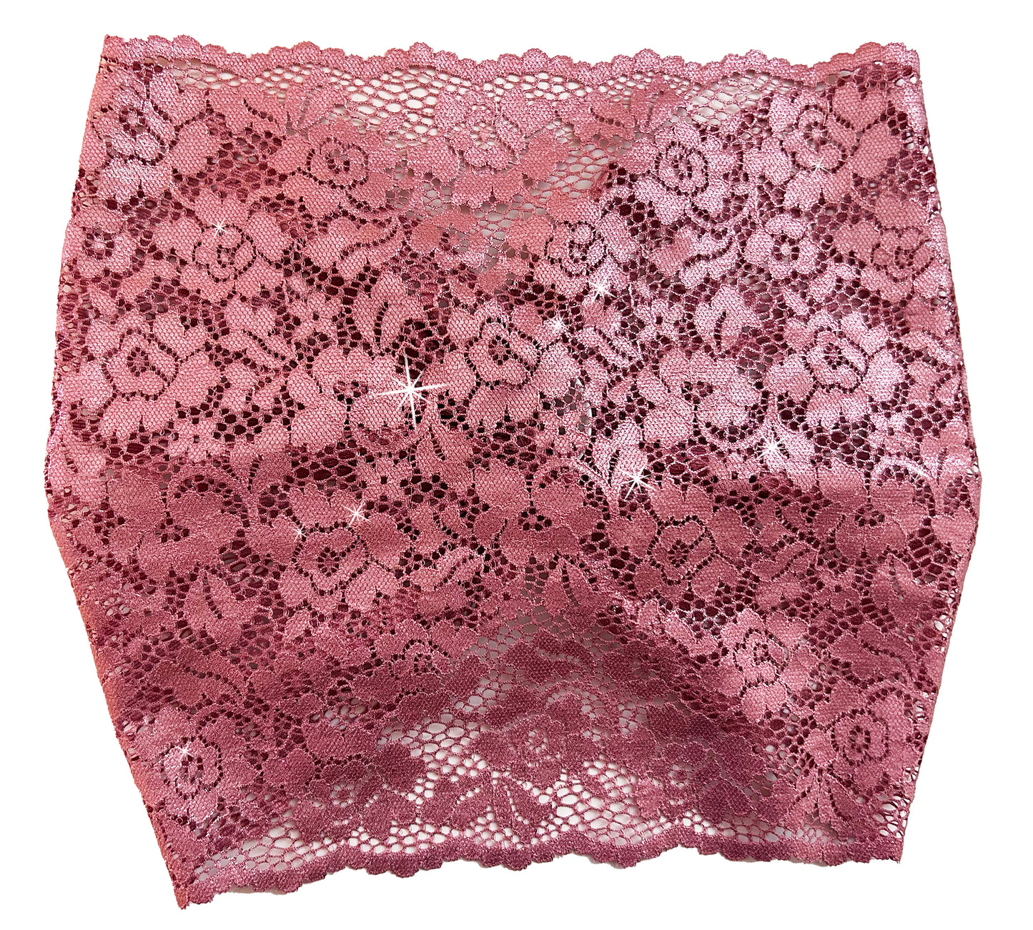 Pink sparkles vintage lace headband