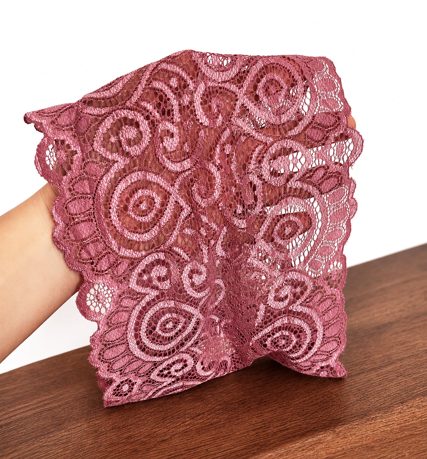 Pink Swirl Lace Headband