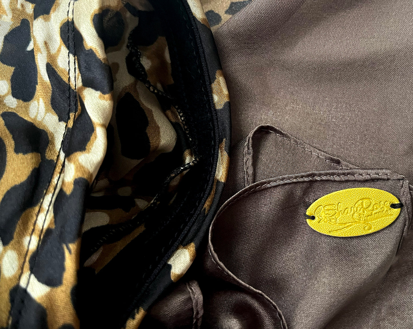Cheetah satin non slip headscarf