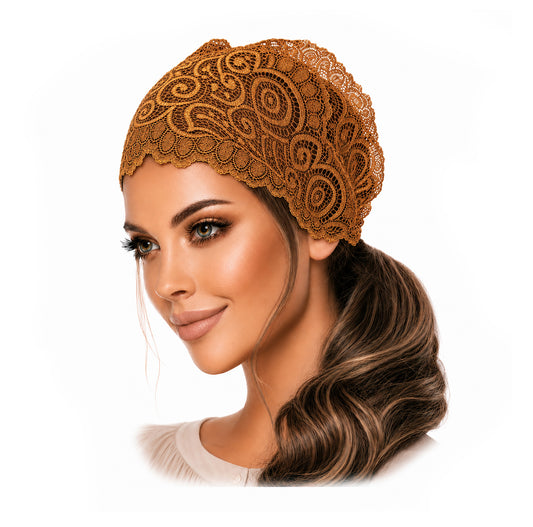 Copper Swirl Lace Headband