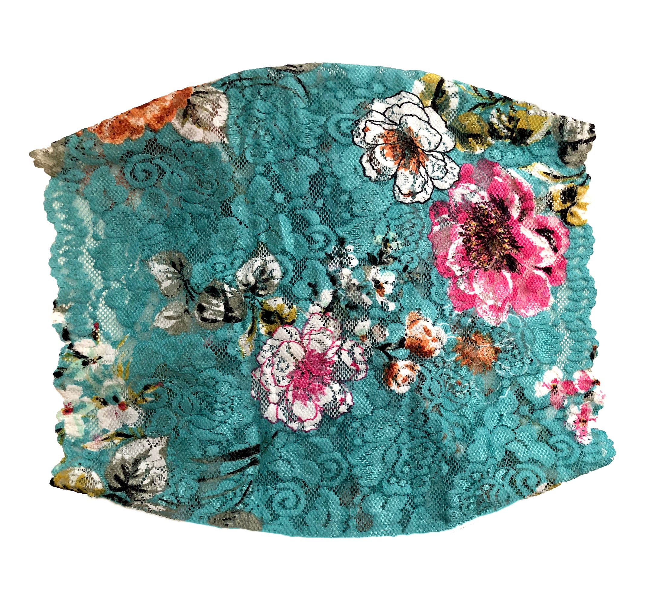Turquoise lace headband super wide
