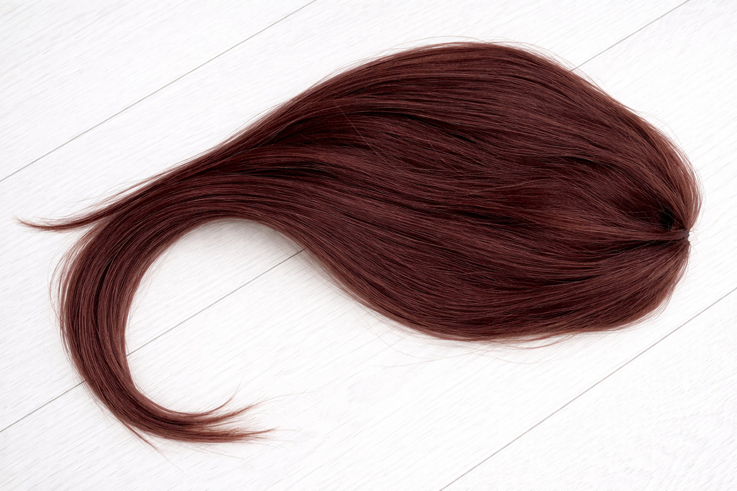 Clip in bangs hair extension mini wig 100% real human (Auburn)