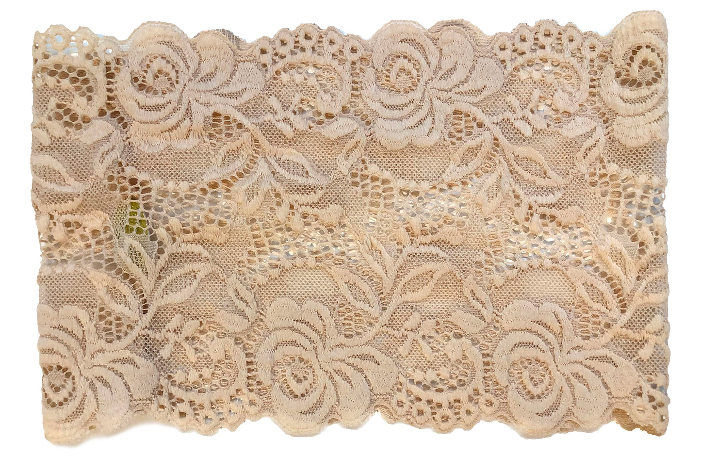 Nude beige floral lace headband