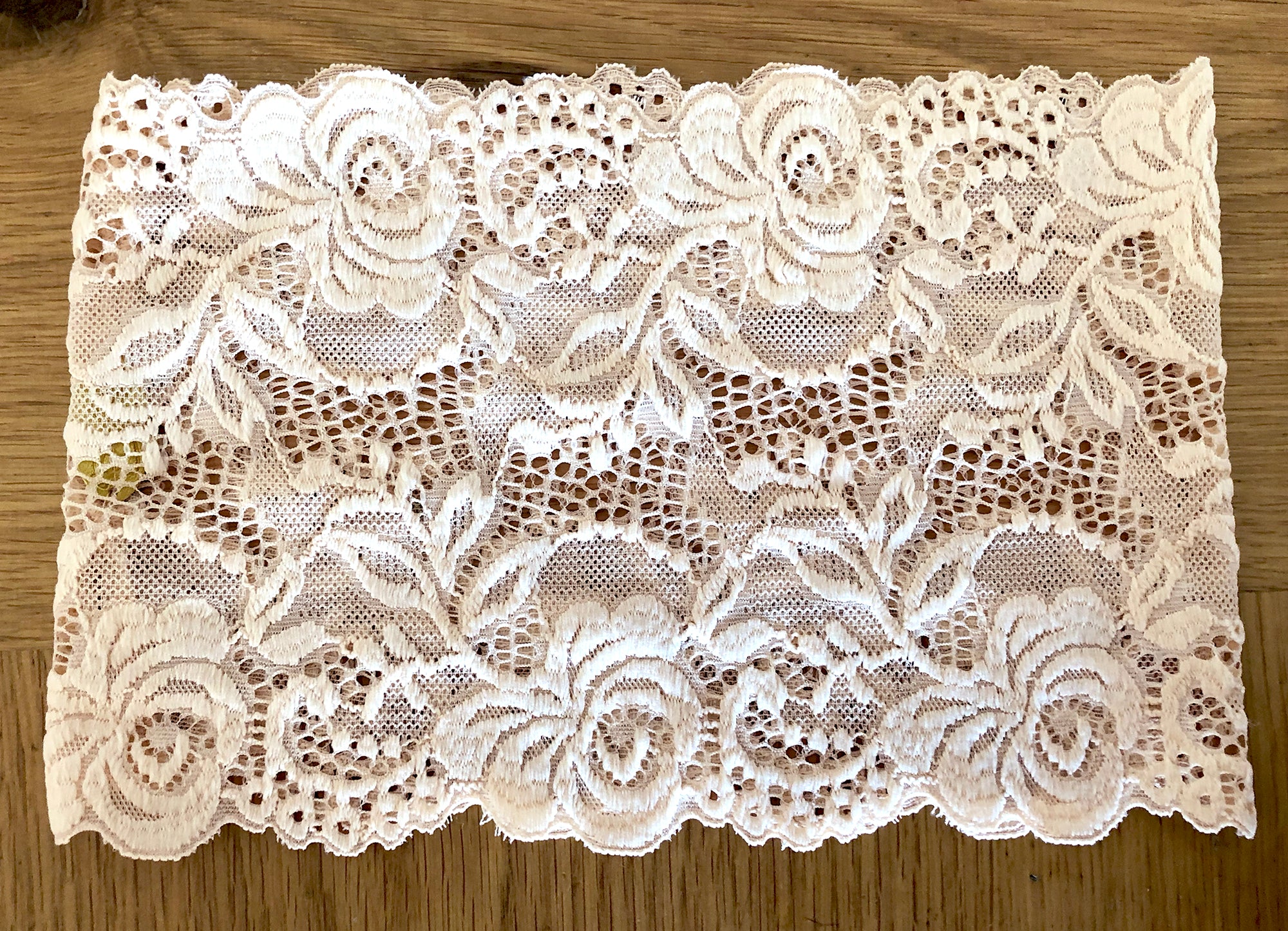 Nude beige floral lace headband