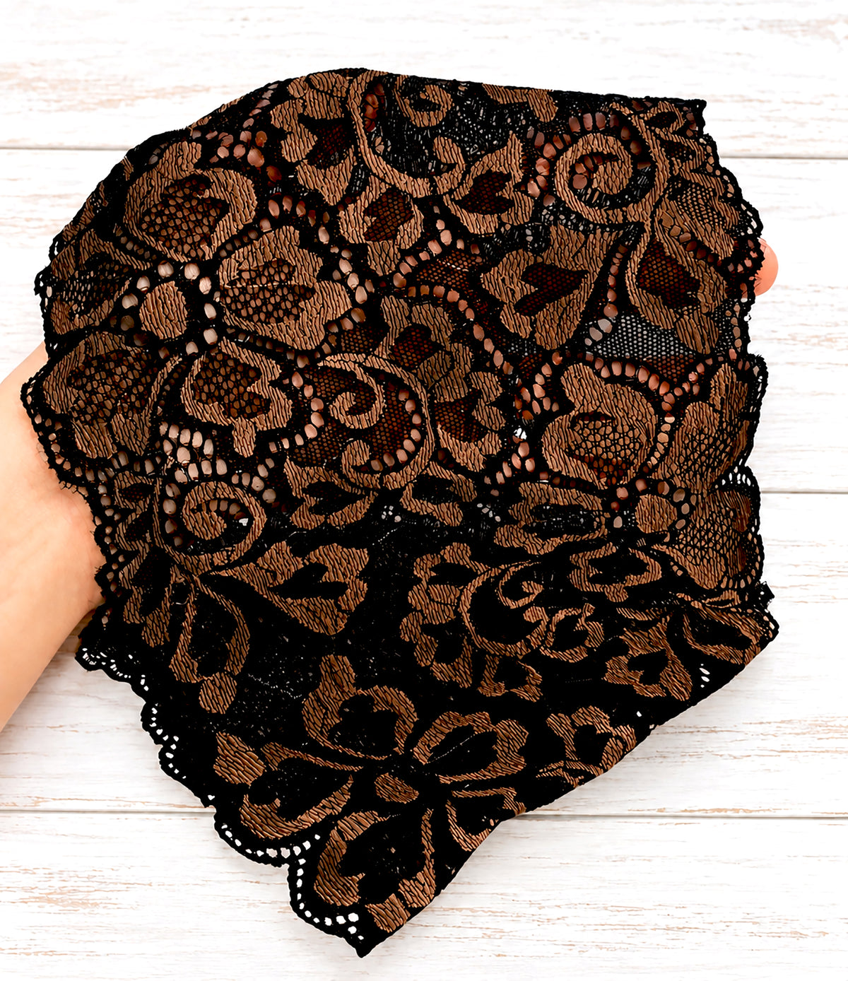 Black & Brown Floral Lace Headband (Copy)