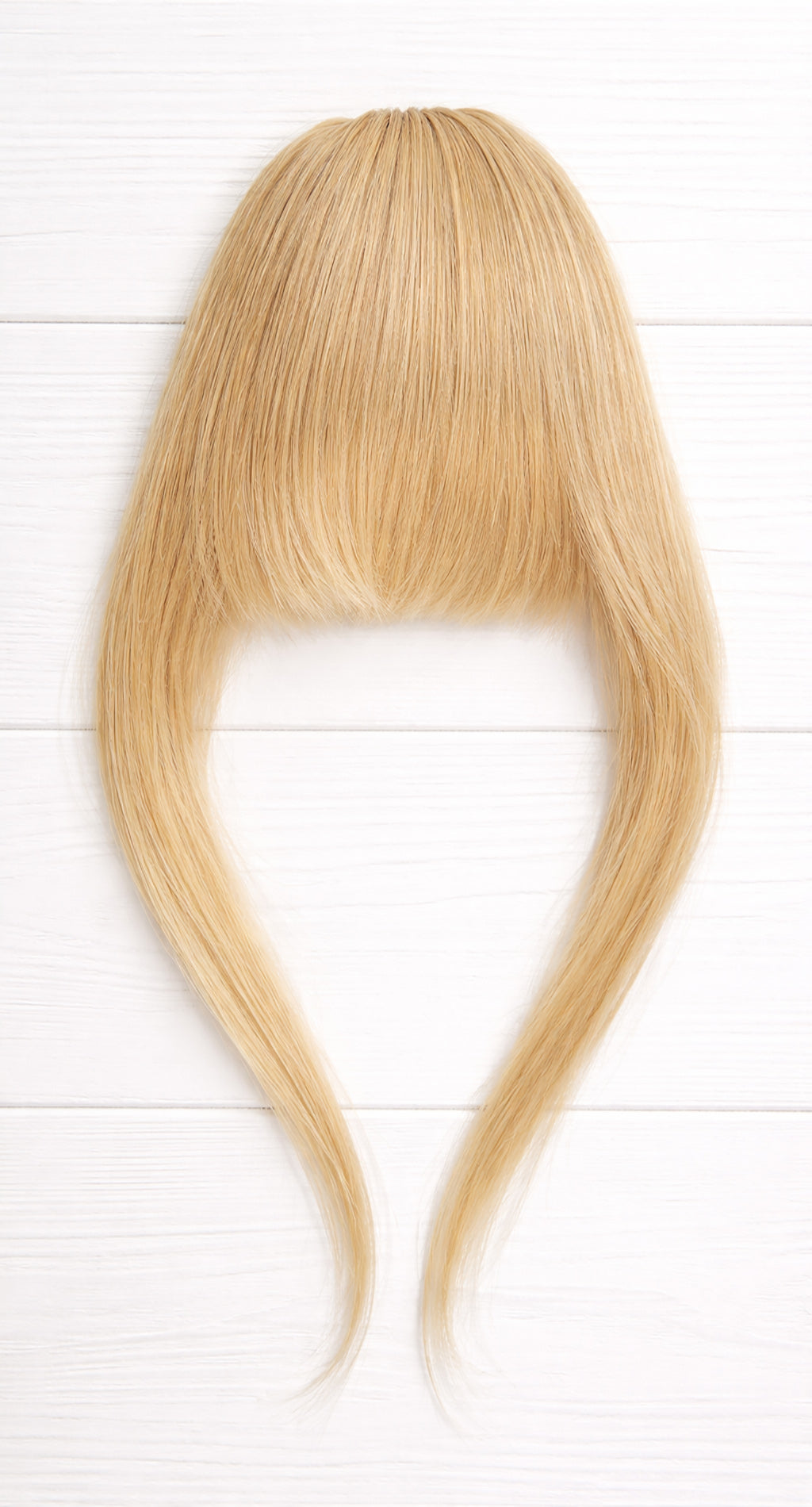 Clip in bangs hair extension mini wig 100% real human (blonde)