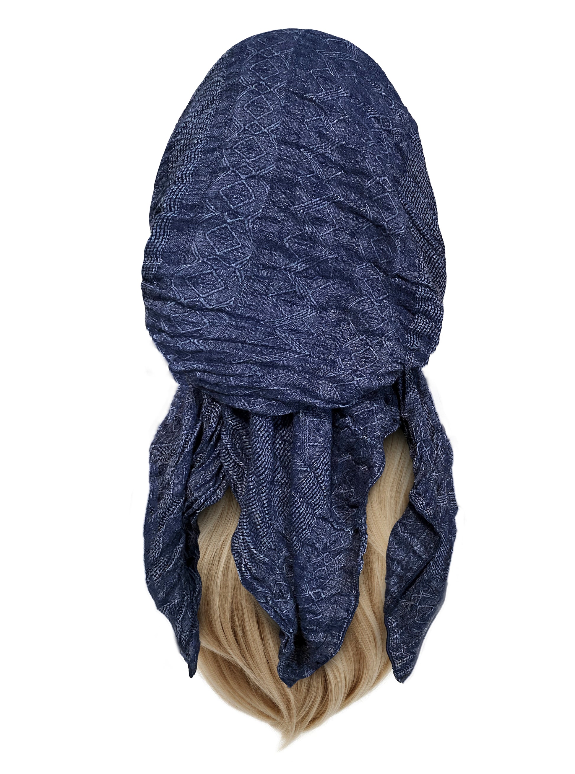 Denim blue non slip headscarf soft cotton – ShariRose