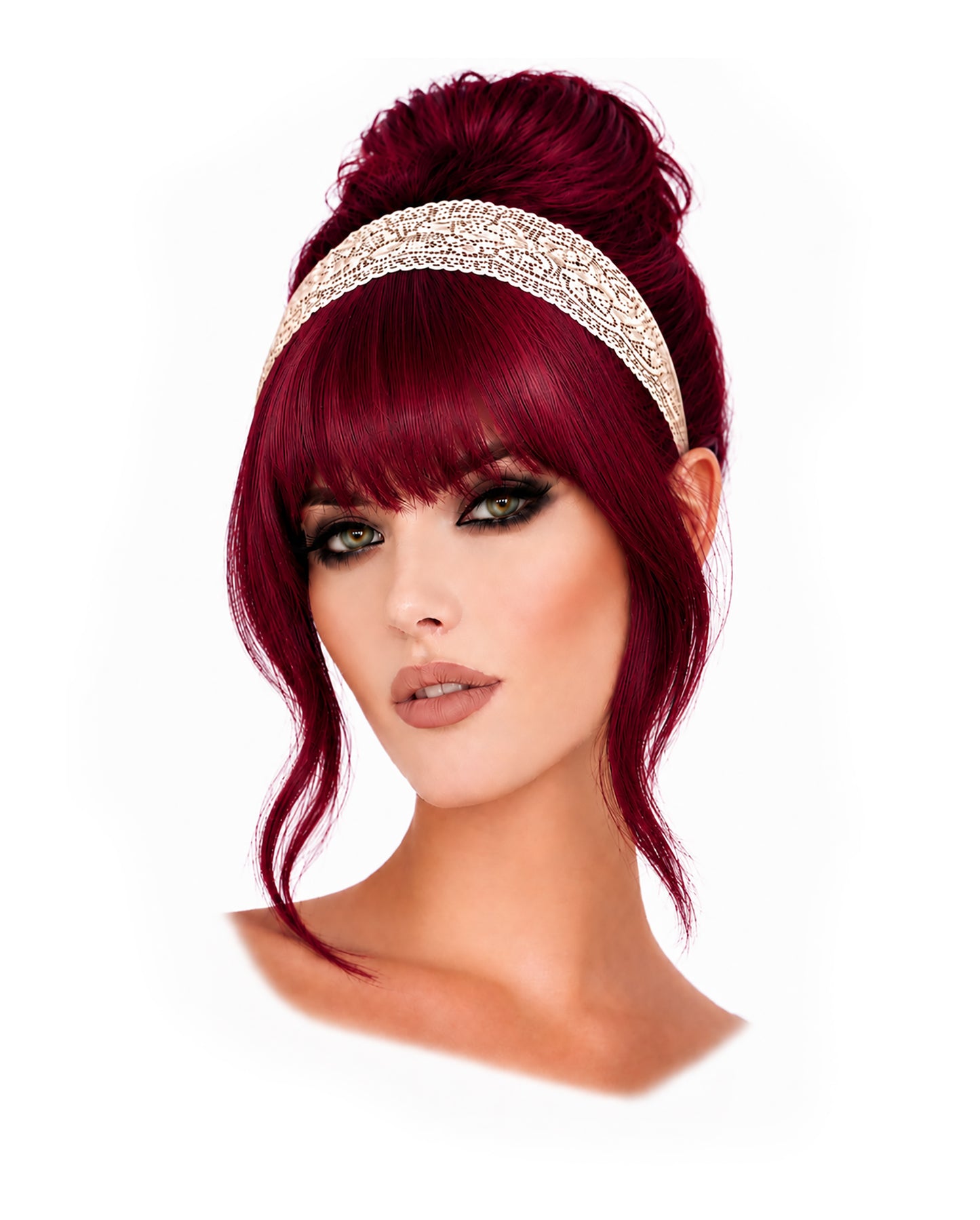 Burgundy 100% Human Hair Clip-In Bangs