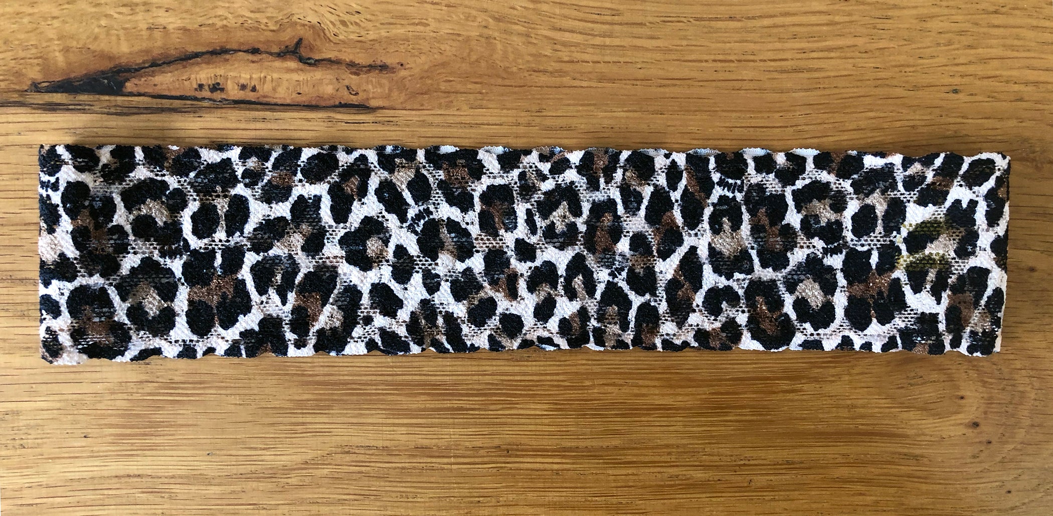 Cheetah print stretch lace headband