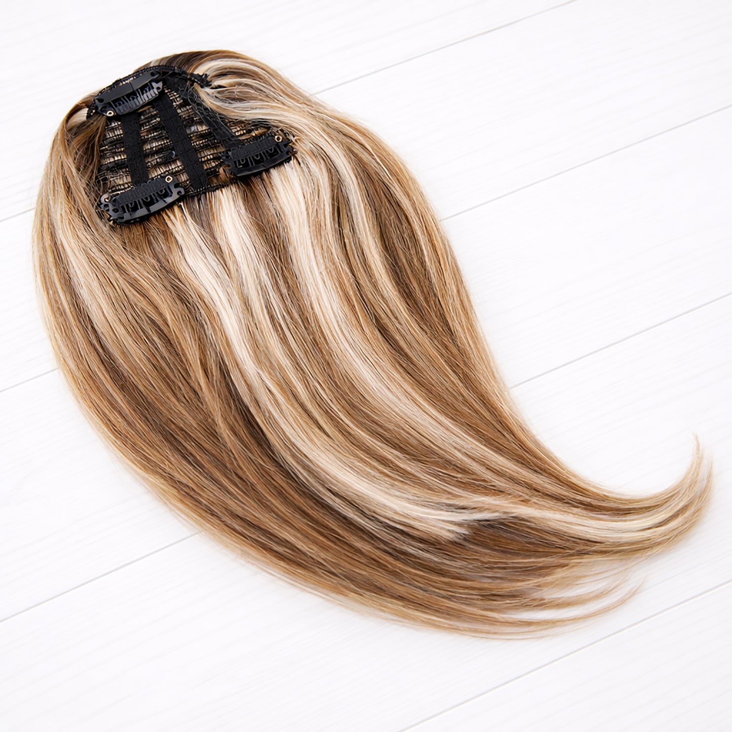Clip in bangs hair extension mini wig 100% real human (Dirty blonde)