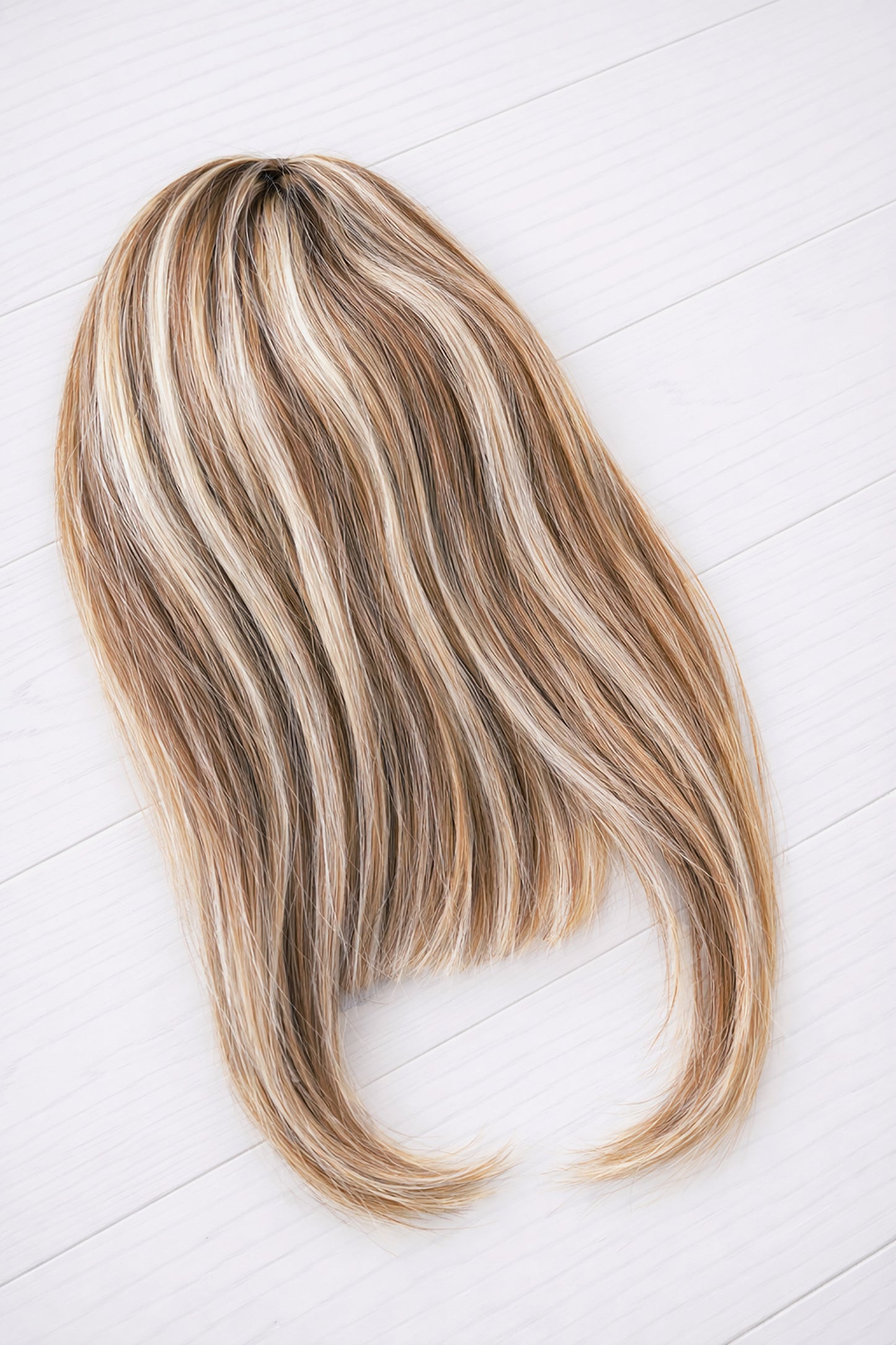 Clip in bangs hair extension mini wig 100% real human (Dirty blonde)
