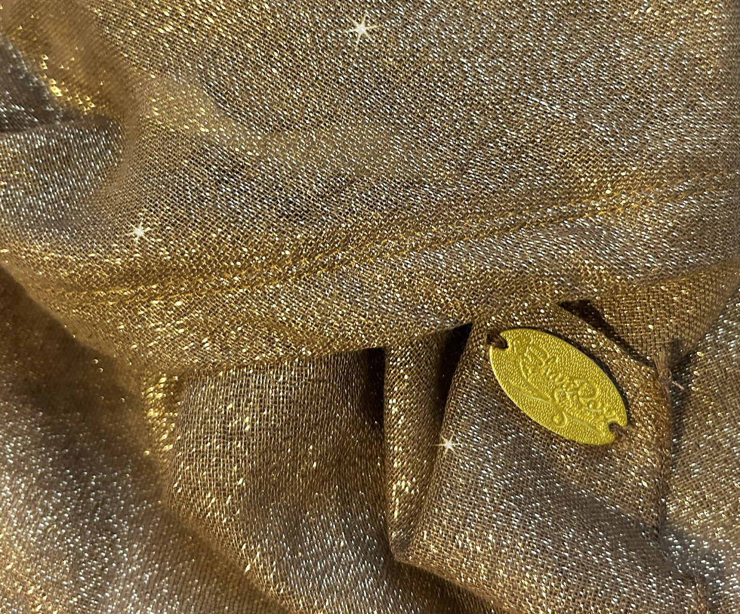 Gold non slip headscarf sparkles
