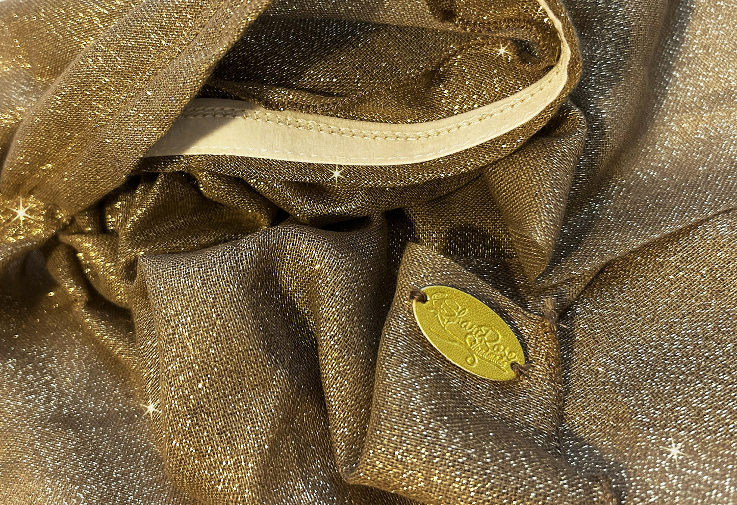 Gold non slip headscarf sparkles