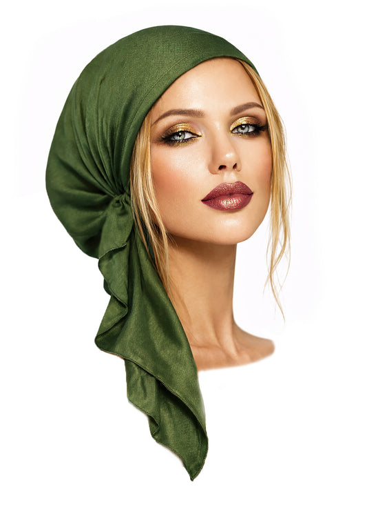 Juniper green non slip headscarf