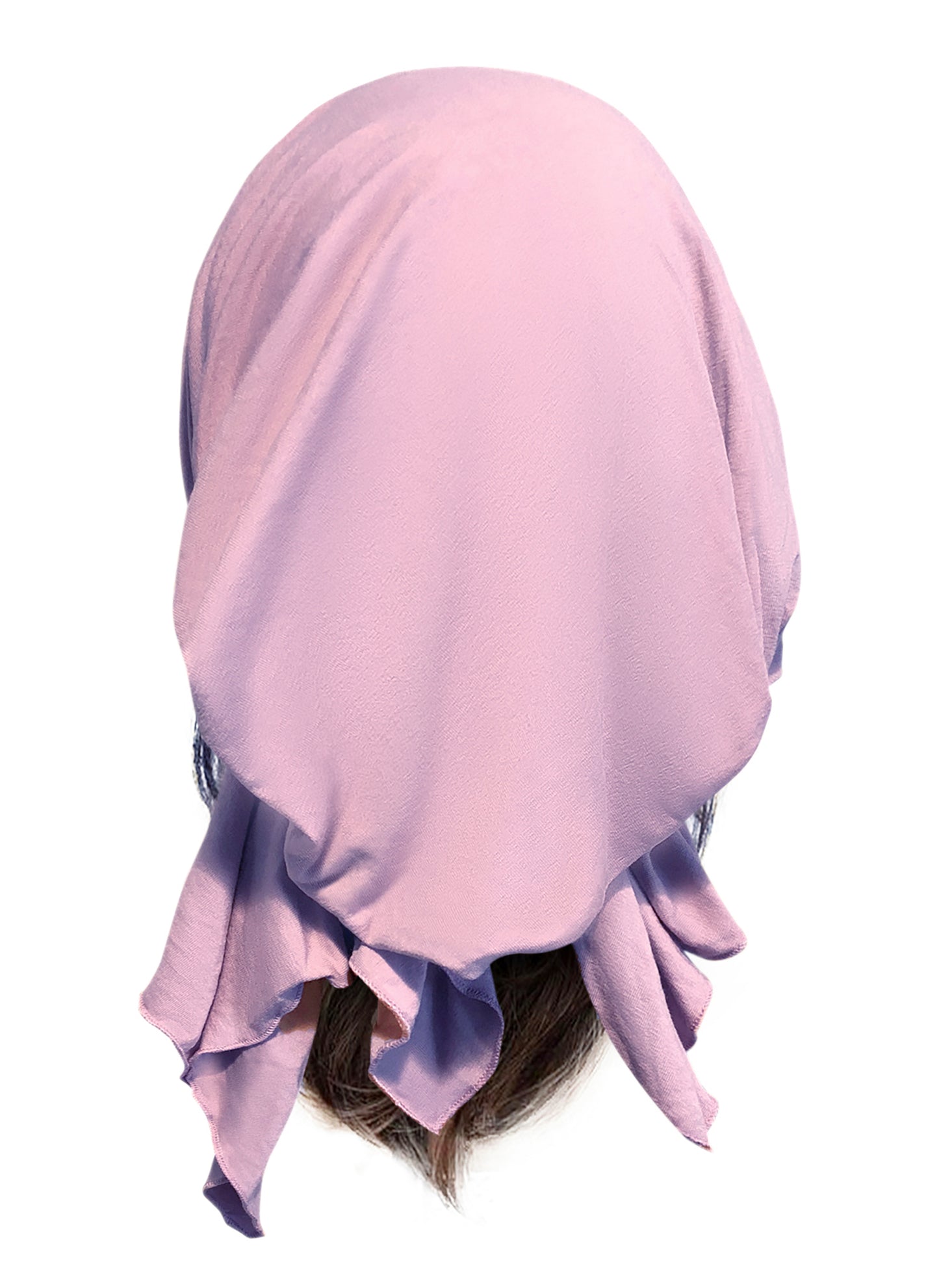 Soft cotton lavender pre tied headscarf